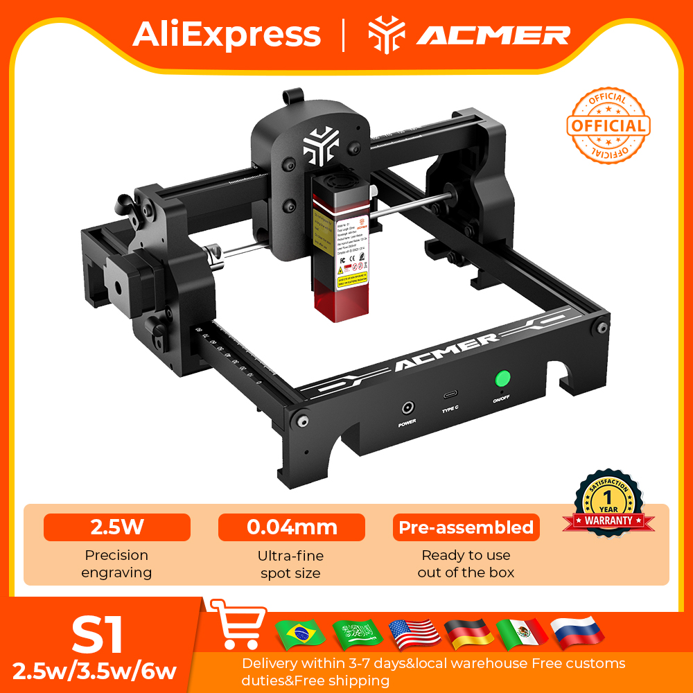 Industrial Laser Cutting - ACMER S1 Mini Laser Engraving and