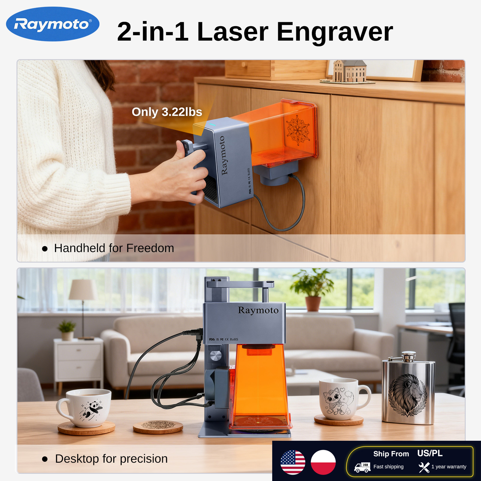Industrial Laser Cutting - Raymoto R1/R1 Pro Handheld Laser Engraver