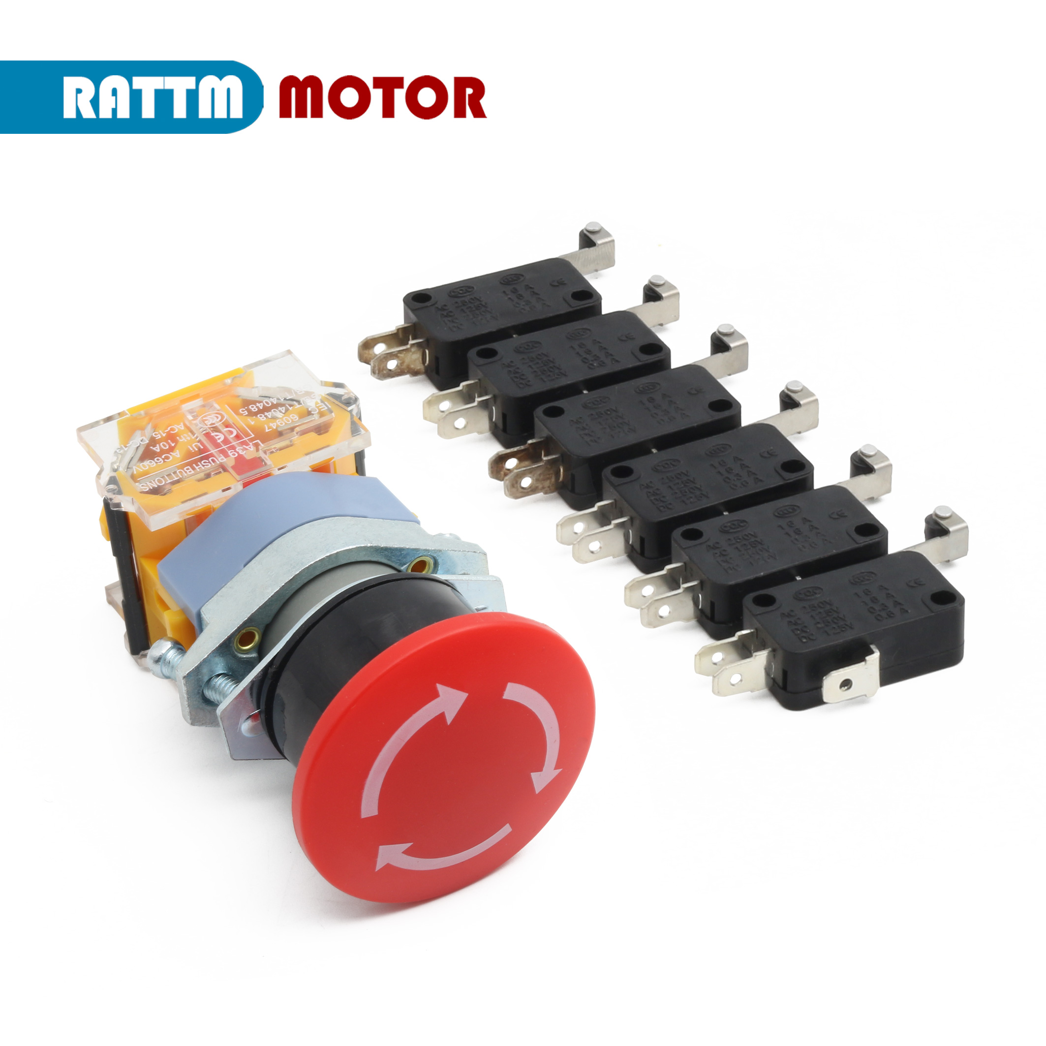 Limit Switch Cnc - Red Sign Emergency E-Stop 22mm 1