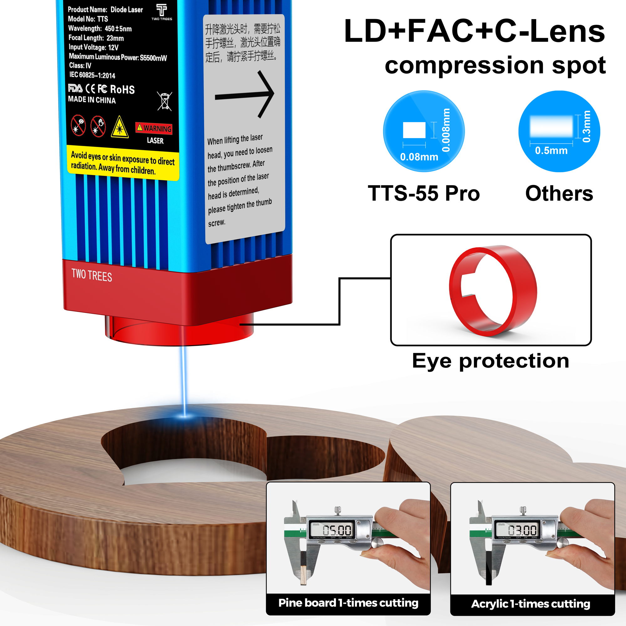 TWOTREES TTS-55 Laser Engravin - Industrial Laser Cutting avaliação e preço