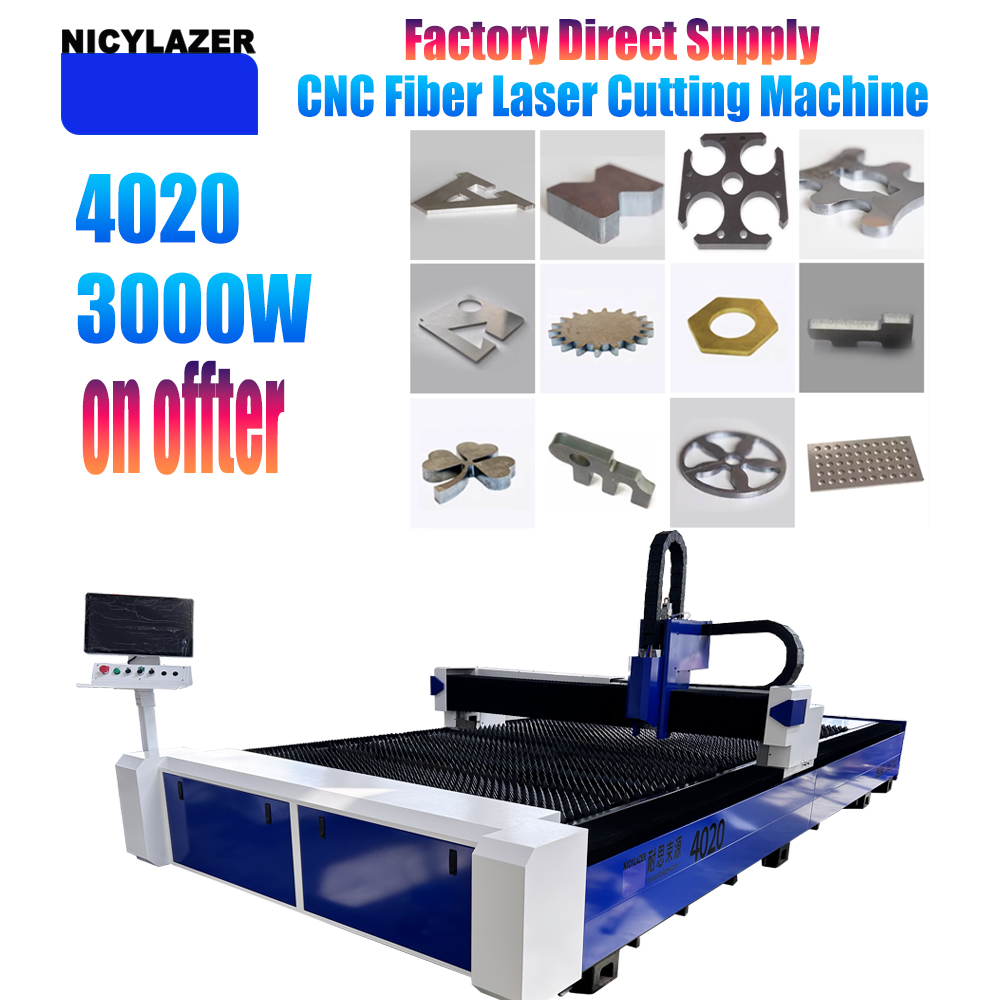 NICYLAZER CNC 3000W 4020 Fiber - Industrial Laser Metal Cutting Machine avaliação e preço