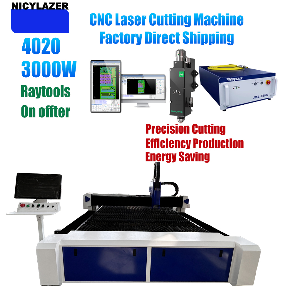 NICYLAZER CNC 3000W 4020 Fiber - Industrial Laser Metal Cutting Machine avaliação e preço