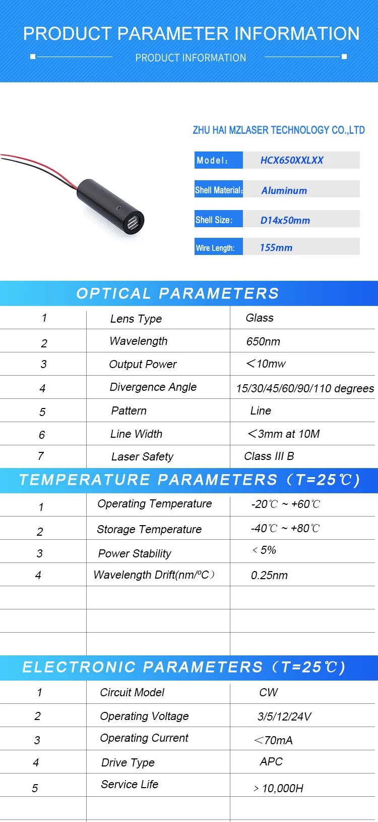 Compact Mini Red Line Laser Di - Industrial Laser Diode avaliação e preço