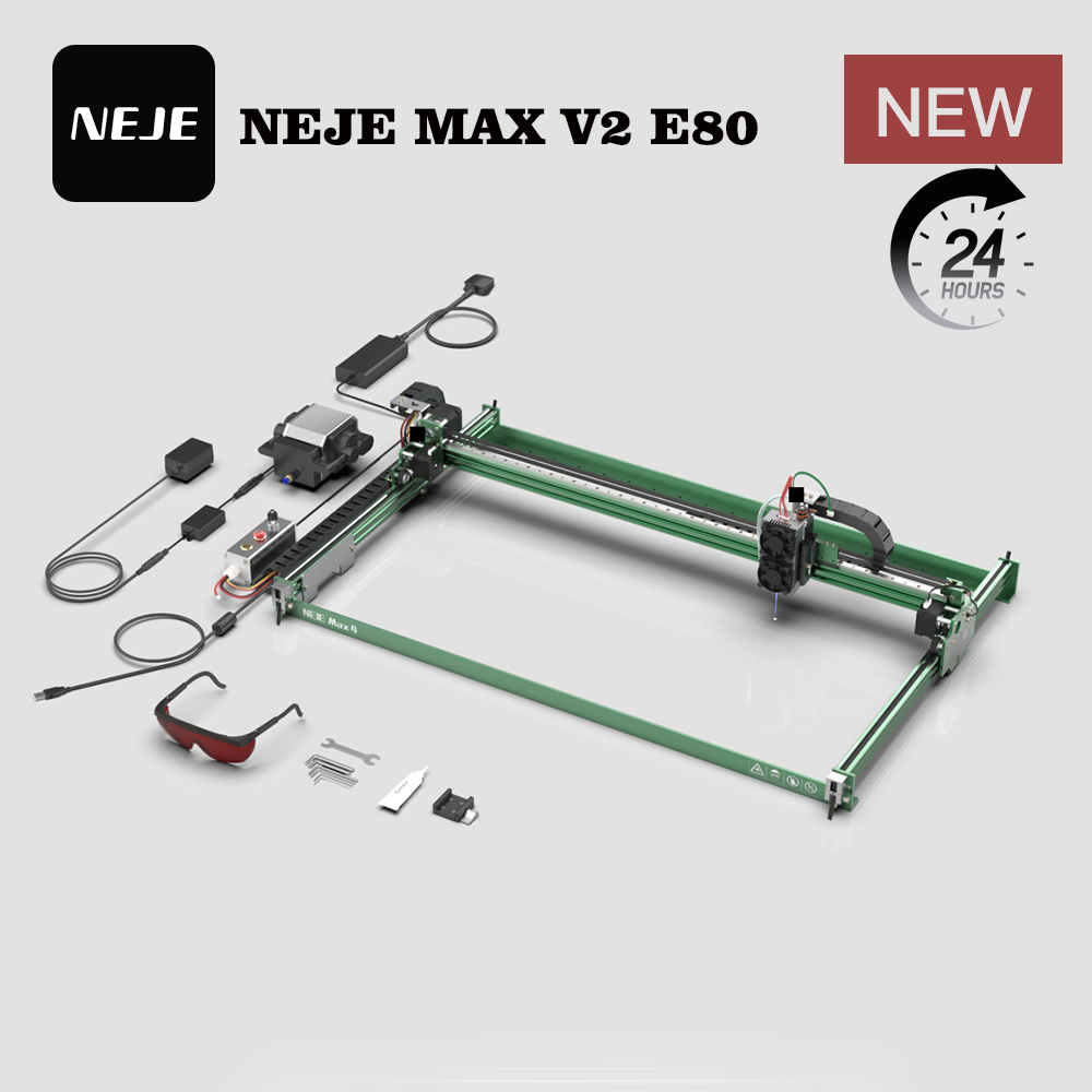 NEJE MAX V2 E80 80W 455nm Lase - Industrial Laser Cutting avaliação e preço
