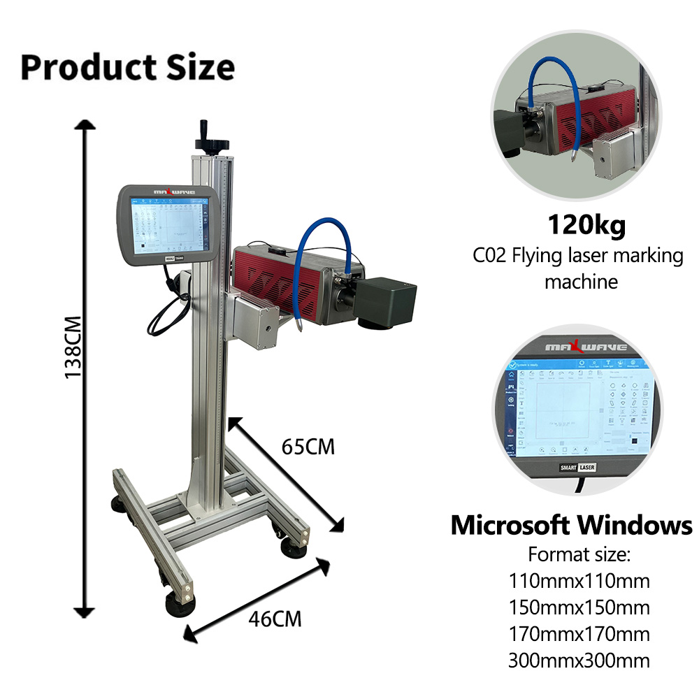 Versatile CO2 Flying Laser Mar - Industrial Laser Printing avaliação e preço
