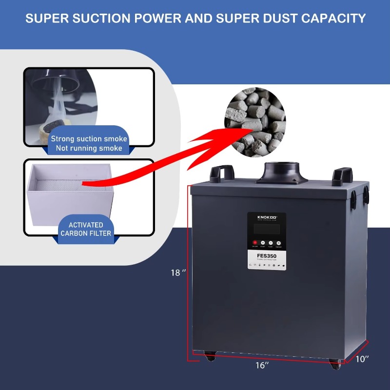 KNOKOO 350W Industrial Fume Ex - Industrial Print & Laser Inc avaliação e preço
